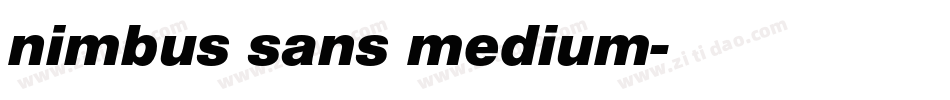 nimbus sans medium字体转换